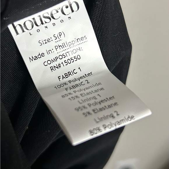 House of CB Freyja Black Gathered Corset Dress S Plus - Picture 16 of 16